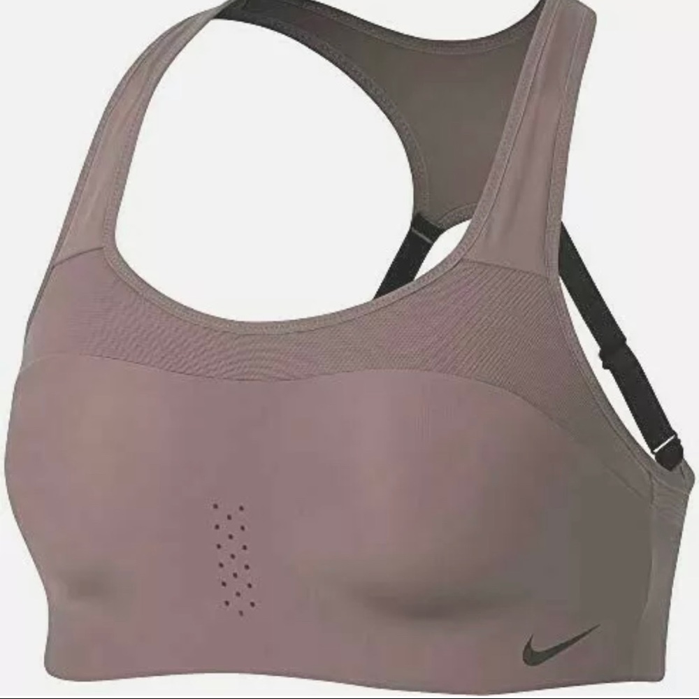 TWO 👯‍♀️ Nike sz L (A-C) Alpha HIGH Impact Sports Bra AJ0340 259 Smokey Mauve